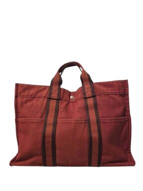 Hermès Fourre-Tout MM Canvas Tote Bag